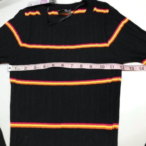 Primark sweater stripes black yellow girls XS New - Picture 9 of 13